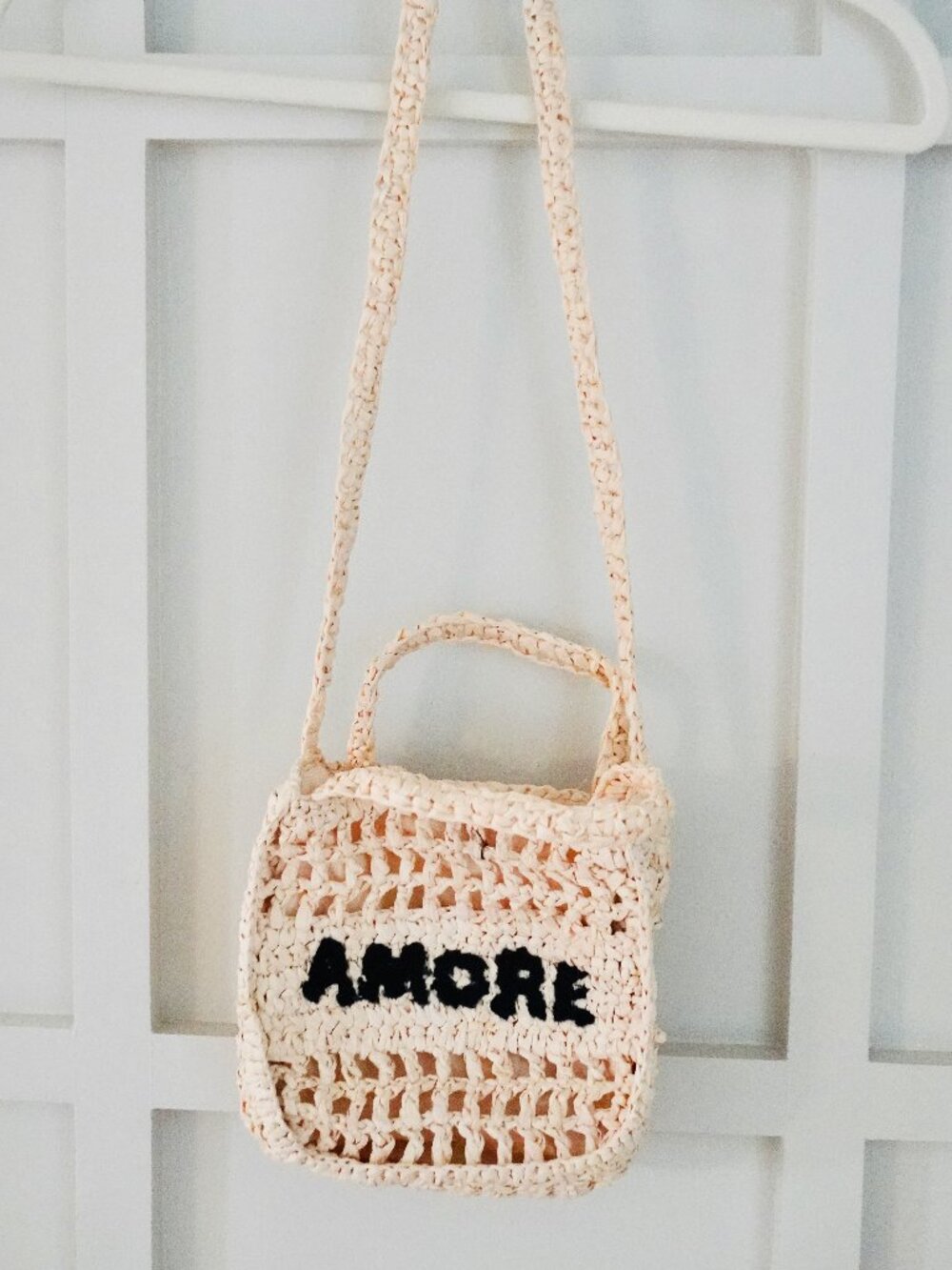Amore Woven Raffia Bag | Italian Vacation Crossbody & Double Handle Purse
